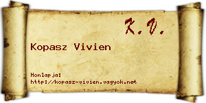 Kopasz Vivien névjegykártya